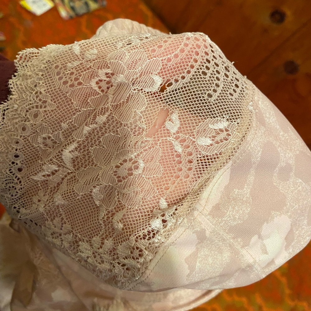 Elomi Underwire Bra nude Beige Lace Pale Pink Camo Demi Stretch TShirt Rare - Picture 5 of 11